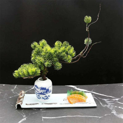 Elegant Floral Sashimi Display Set for a Luxurious Dining Experience