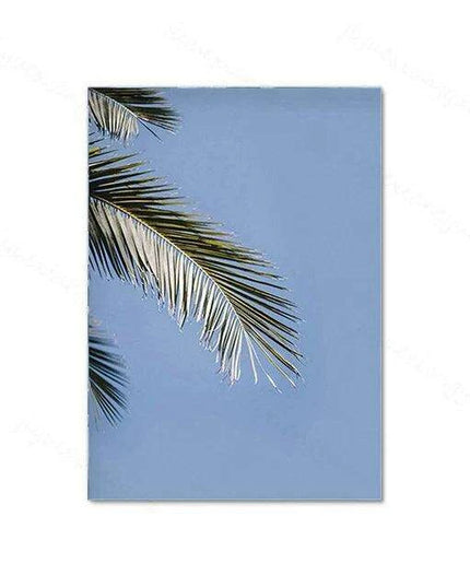 Coastal Serenity: Palm Leaf Canvas Art for Relaxing Home Decor