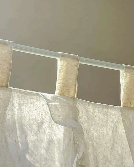 Sheer Linen Canopy Bed Curtains with Ruffled Detailing and Easy Setup