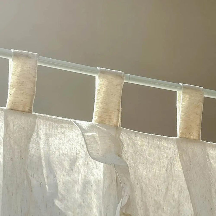 Sheer Linen Canopy Bed Curtains with Ruffled Detailing and Easy Setup