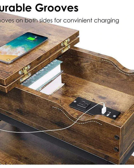 Versatile Charging End Table with Storage Solutions for Compact Living Spaces