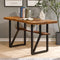 European Stores Wrought Iron Modern Table Legs with Bookshelf Compartm