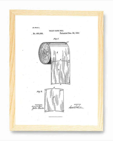 Whimsical Nordic Elegance: Humorous Wall Art for the Modern Bathroom