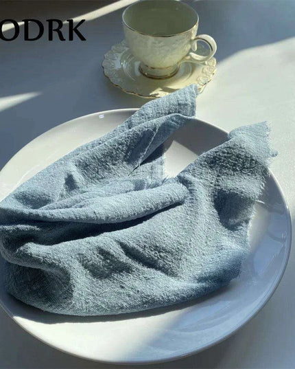 Sophisticated 10-Piece Linen-Cotton Blend Napkin Set