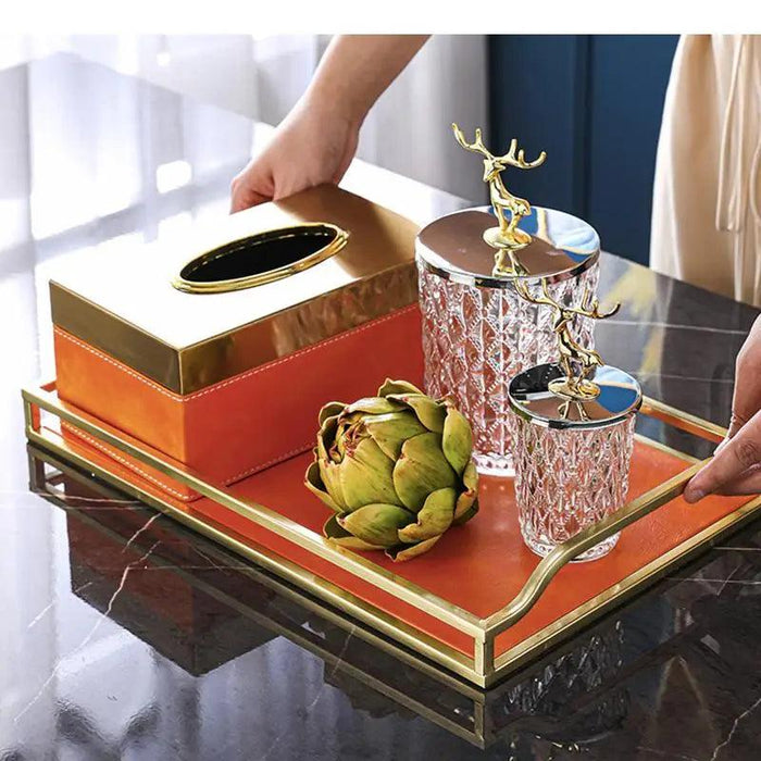 Luxurious Leather Tissue Box Organizer - Stylish Home Accessory for Paper Management