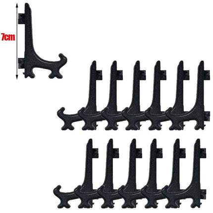 20-Piece Versatile Display Stands in Clear and Black for Stylish Home Showcasing