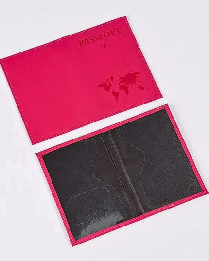 Chic Waterproof PU Leather Passport Holder Set with Card Slot - Perfect Travel Accessory