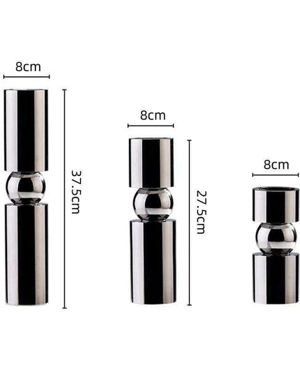 Geometric Glass Crystal Candle Holder - Chic Home Decor Accent