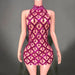 Radiant Rose Pink Sequin Mesh Bodycon Dress - Perfect for Celebratory Occasions
