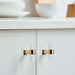 Luxurious Gold Acrylic Drawer Handles with Crystal Detailing - Chic Cabinet Pulls