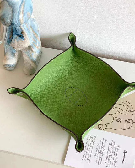 Elegant Leather Desk Tray Organizer for Keys, Jewelry, and Essentials - Stylish Storage Solution