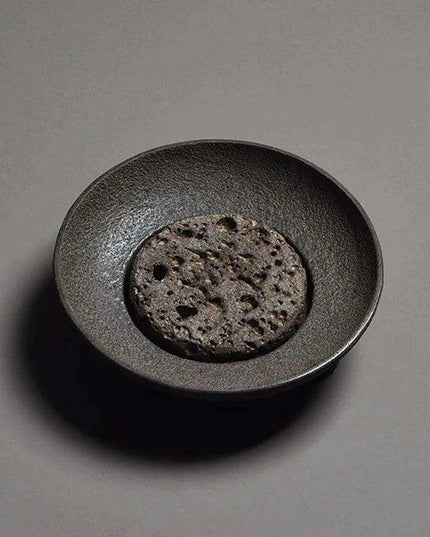 Elegant Nature Stone Tea Tray Set with Teapot Trivet and Water Reservoir for Home Aesthetics