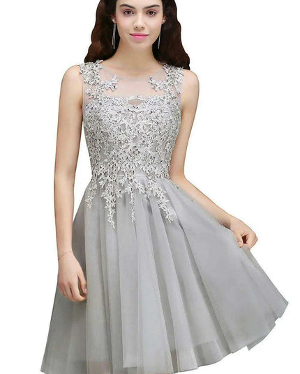 O Neck Tulle Evening Dress