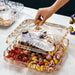 Chic Clear Candy and Snack Organizer Tray with Decorative Lid for Stylish Home Storage
