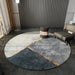 Luxurious Round Plush Polyester Area Rug for Sophisticated Home Decor