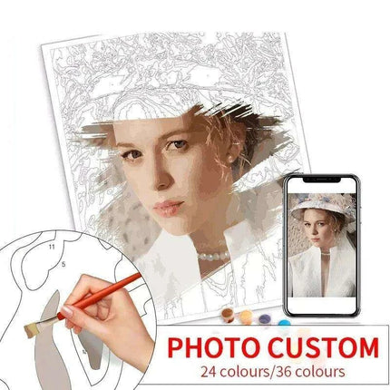 Custom Family Portrait Artistry: DIY Oil Painting Set with 24/36 Vibrant Colors