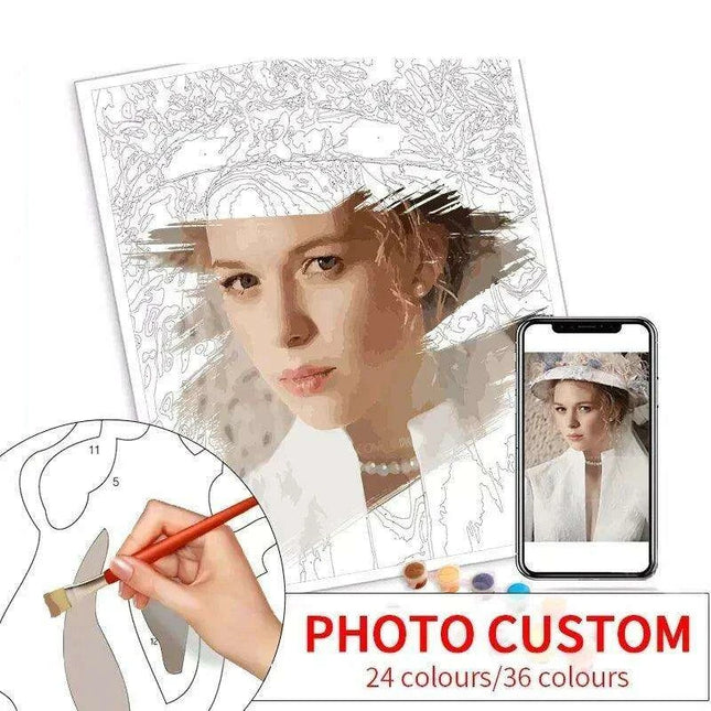 Custom Family Portrait Artistry: DIY Oil Painting Set with 24/36 Vibrant Colors