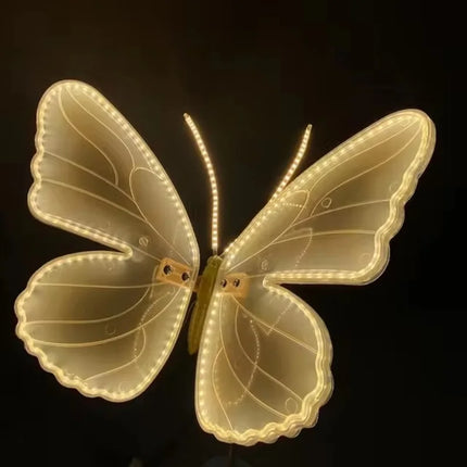 LED Fluttering Butterfly Wings Decoration, Realistic Moving Wedding Party Decoration, Suitable for Indoor Outdoor Stage 2pcs led-fluttering-butterfly-wings-decoration-realistic-moving-wedding-party-decoration-suitable-for-indoor-outdoor-stage-2pcs