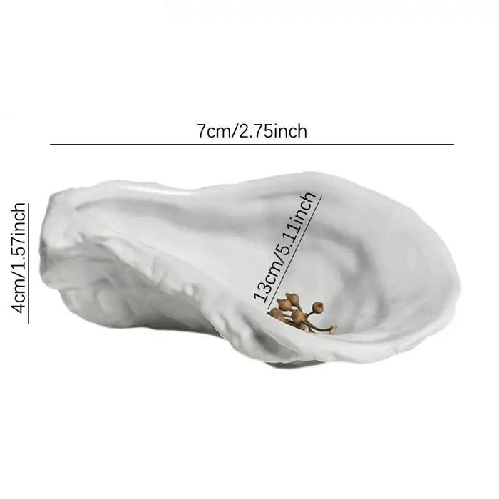 Oyster Shell Elegance: Premium Ceramic Dinnerware Set for Timeless Dining and Décor