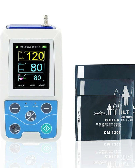 24-Hour Multi-Cuff Ambulatory Blood Pressure Monitor ABPM50+ with Free Data Analysis Software for All Ages