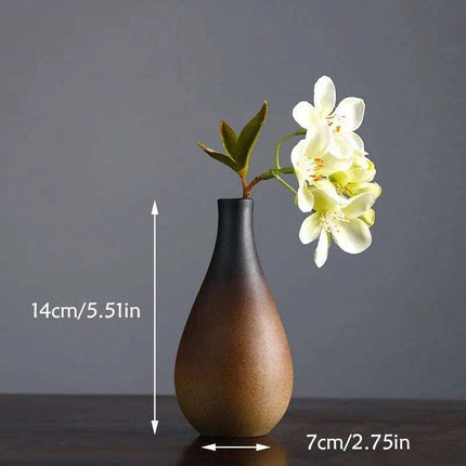Stylish Hydroponic Ceramic Vase with Floral Accent for Tranquil Tabletop Elegance