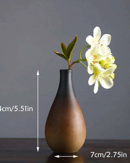 Stylish Hydroponic Ceramic Vase with Floral Accent for Tranquil Tabletop Elegance