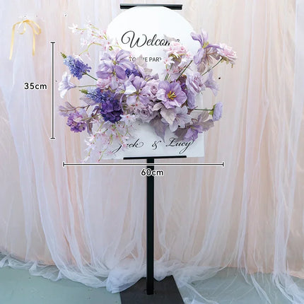 Lavender Hydrangea Silk Flower Row – Wedding Arch & Centerpiece