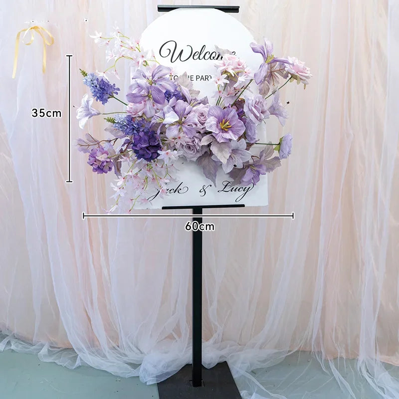 Lavender Hydrangea Silk Flower Row – Wedding Arch & Centerpiece