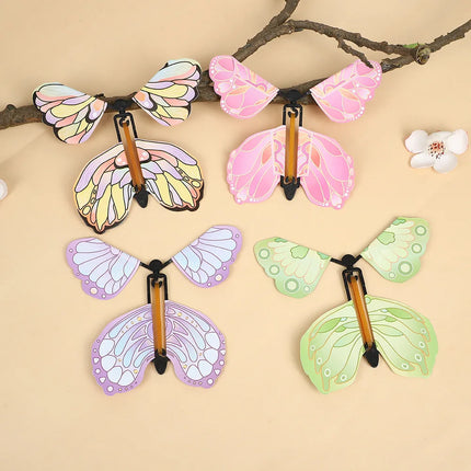 12-Piece Wind-Up Flying Butterfly Set for Parties & Greeting Cards