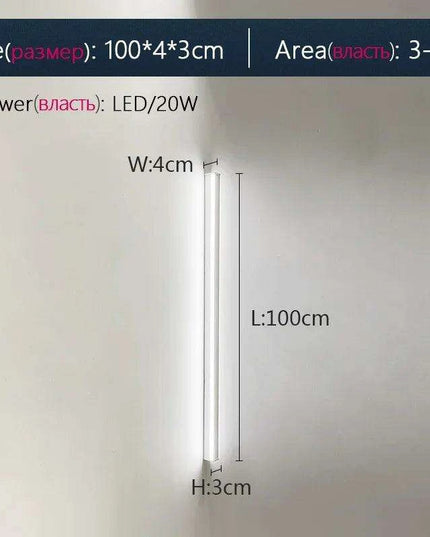 Sleek Nordic Waterproof LED Strip Wall Lamp Set with Remote Control - Ideal Outdoor Lighting Solution