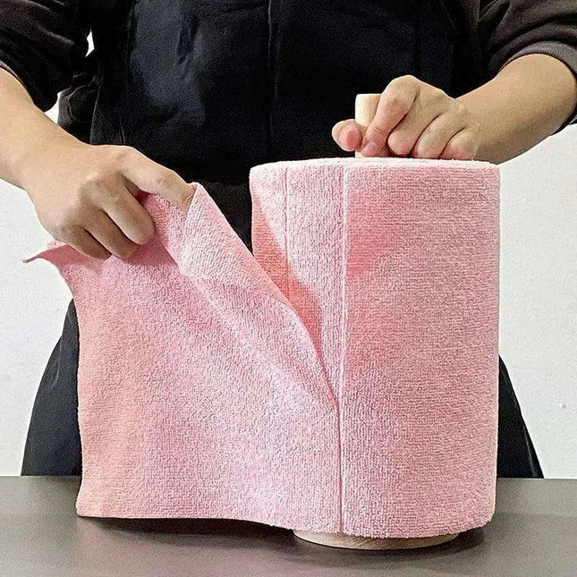 Eco-Friendly Perforated Microfiber Cleaning Towel Roll for Sustainable Kitchen Use
