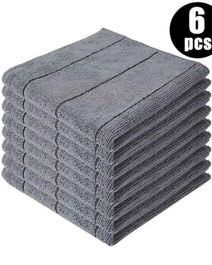 Homaxy Ultra-Soft 6-Pack Microfiber Cleaning Towels - Multi-Purpose Kitchen Essentials