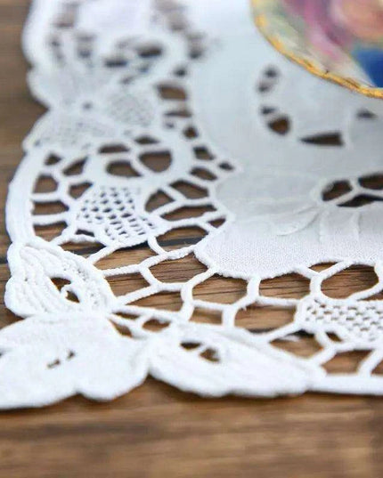 Timeless Handcrafted Cotton Lace Placemats - Vintage Elegance Set