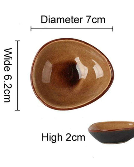 Chic Ceramic Soy Sauce Dipping Dish Set with Multi-Purpose Serving Tray