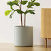 Elegant 12-Inch Blue Ceramic Planter with Enhanced Drainage System