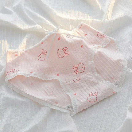 Whimsical Fruit-Themed Cotton Briefs for Girls - Soft and Breathable Seamless Underwear