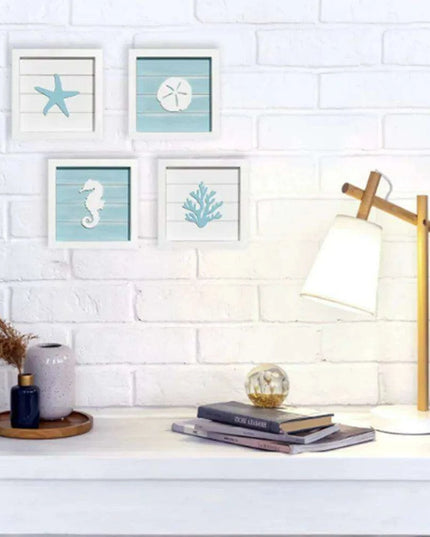 Nautical Serenity Seashells Wall Art - Luxurious Decorative Piece for Elegant Interiors