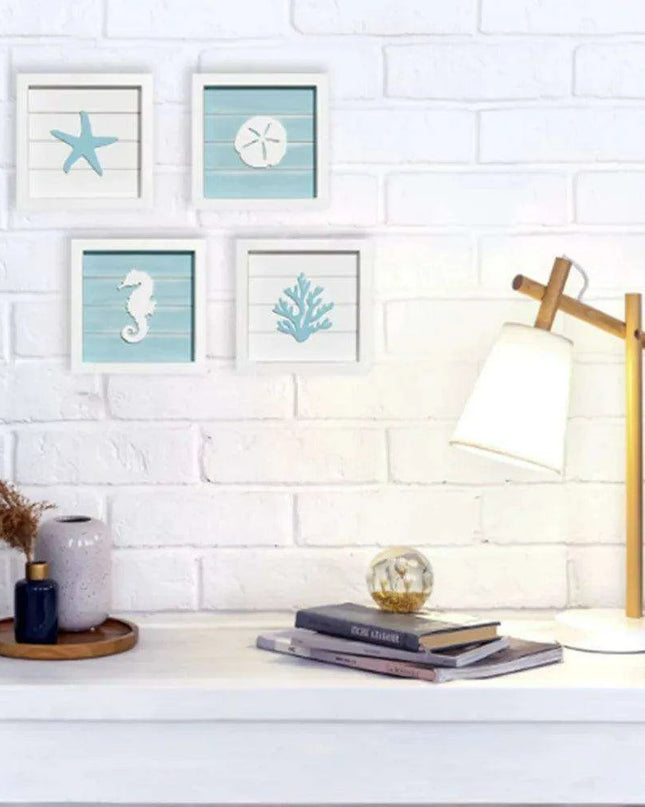 Nautical Serenity Seashells Wall Art - Luxurious Decorative Piece for Elegant Interiors