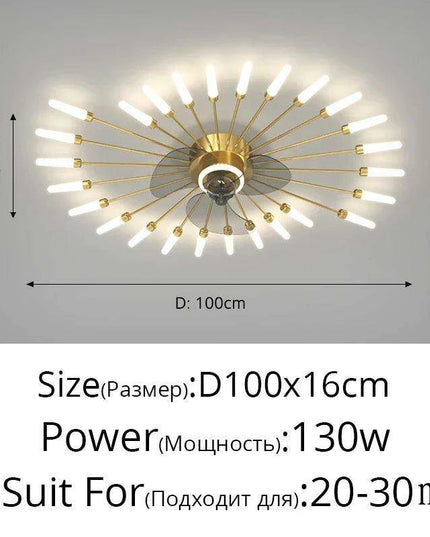 Luxurious Crystal-Embellished Ceiling Fan with Adjustable Dimmable Lighting - Transform Your Home Decor with Glamorous Elegance