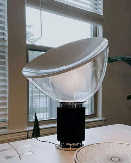 LED Radar Table Lamp - Elegant Glass Light for Living Room, Bedroom, and Office Spaces