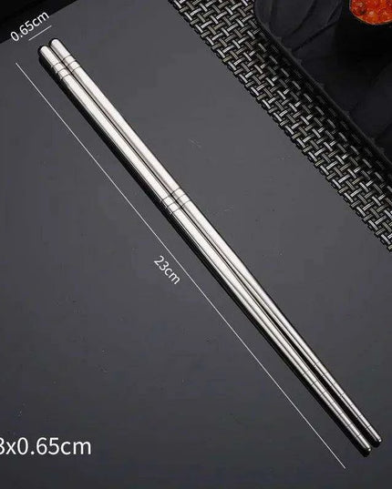 Elegant Stainless Steel Sushi Chopsticks with Enhanced Grip for Asian Cuisine