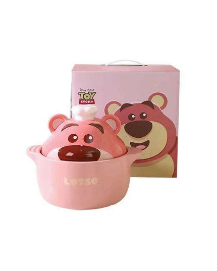 Charming Winnie the Pooh Ceramic Casserole for Gas Stove Cooking