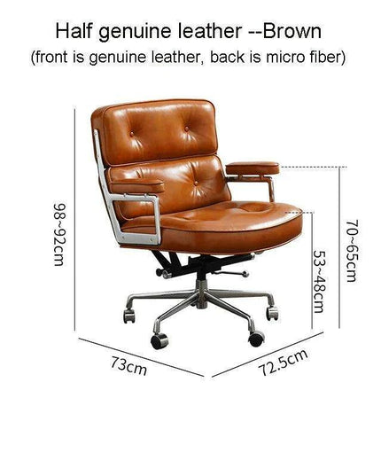 Elevate Your Office with the Luxurious Leather Executive Swivel Chair