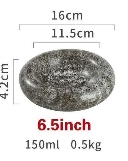 Artisan Japanese Ceramic Dinner Plates Set with Unique Artistic Patterns for Gourmet Dining