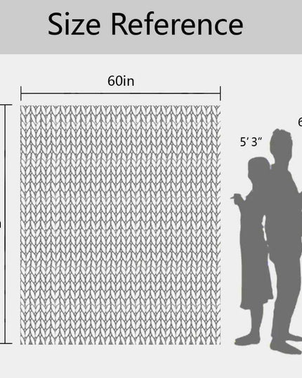 Chic Cream White Plaid Oversized Chunky Knit Throw Blanket - Autumn Comfort