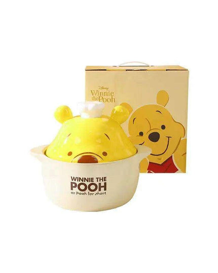 Charming Winnie the Pooh Ceramic Casserole for Gas Stove Cooking