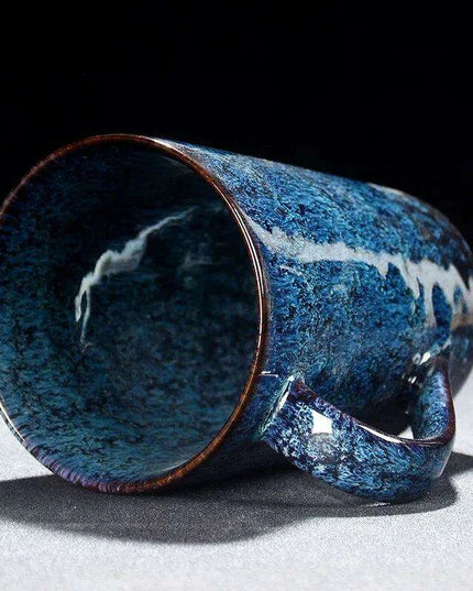 Artisan Crafted 400ml Ceramic Mug - Distinctive Textured Tea Cup