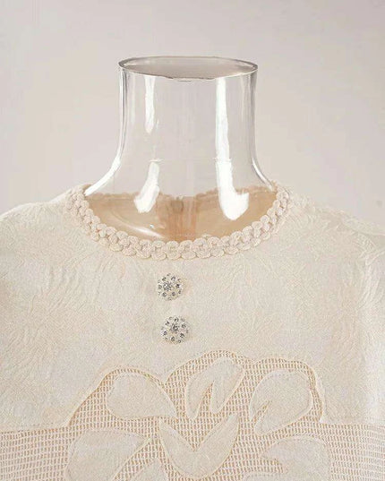 Lace Embroidered A-line Mini Dress for Women