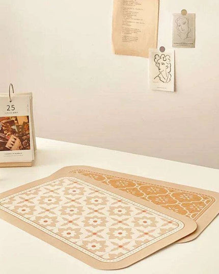 Stylish Nordic Retro Leather Dining Mat for a Chic Table Setting