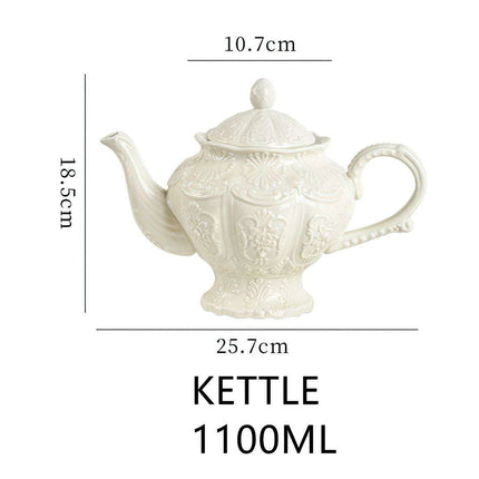 Elegant Palace Relief Ceramic Tea and Coffee Collection for Discerning Connoisseurs